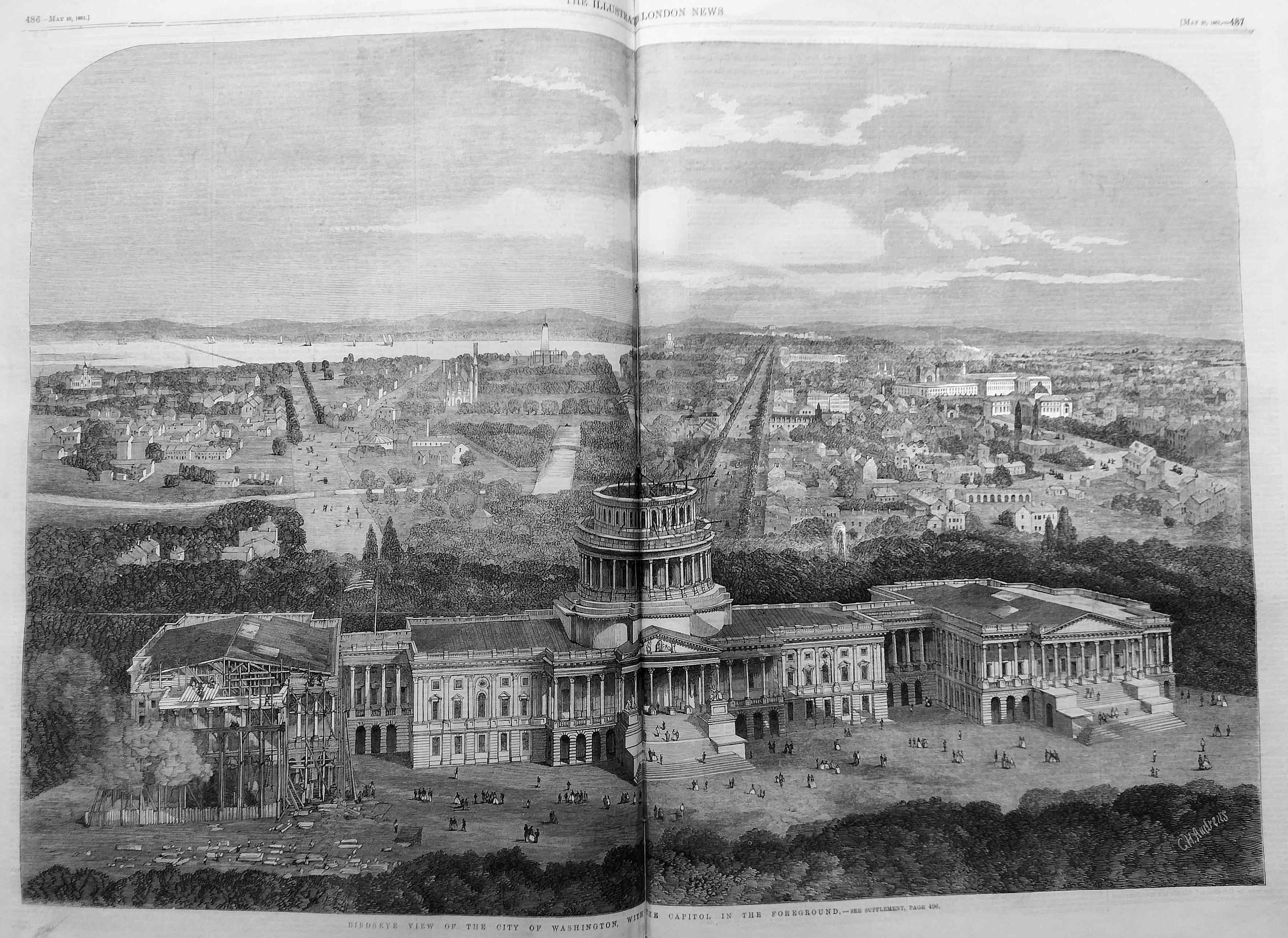 Bird'seye view of Washington